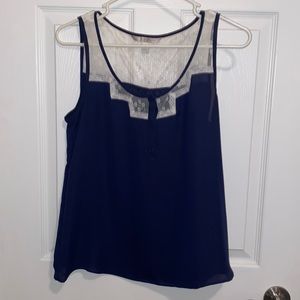Lauren Conrad Navy Blue Blouse